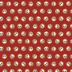 QT 27774-R Steampunk Halloween SKULLS RED ^