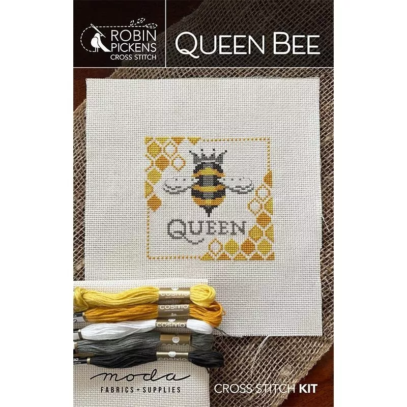Queen Bee Cross Stitch Kit by Robin Pickens