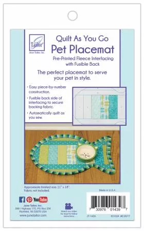 Quilt As You Go Pet Placemat Cats
