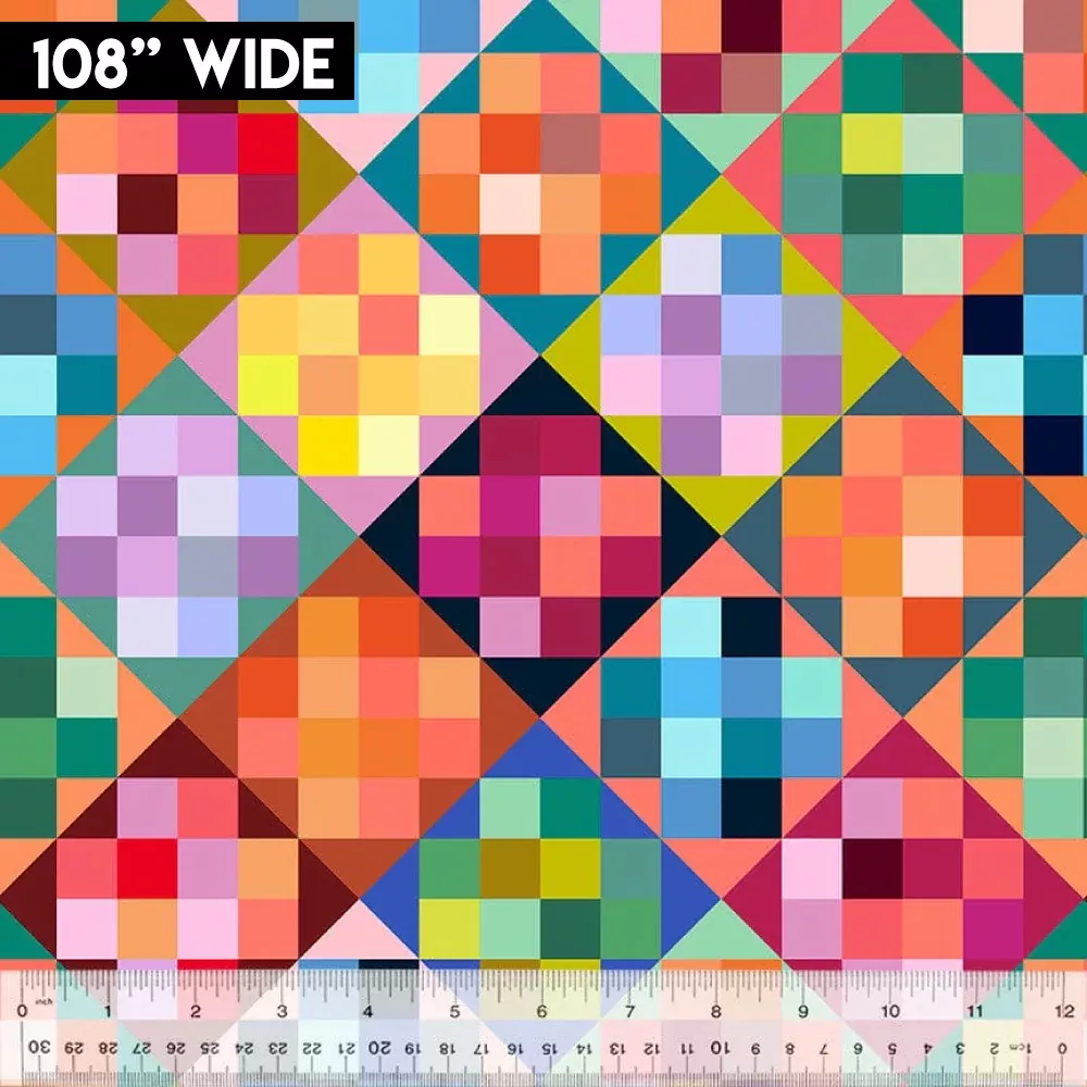 Quilt Back 108" - Colorblock Multi | 54573DW-1DES