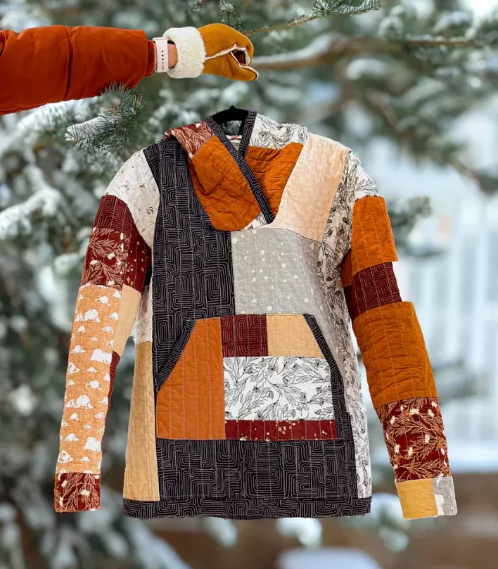 Quilted Hoodie Pattern by Casey Cometti at Wellspring Designs