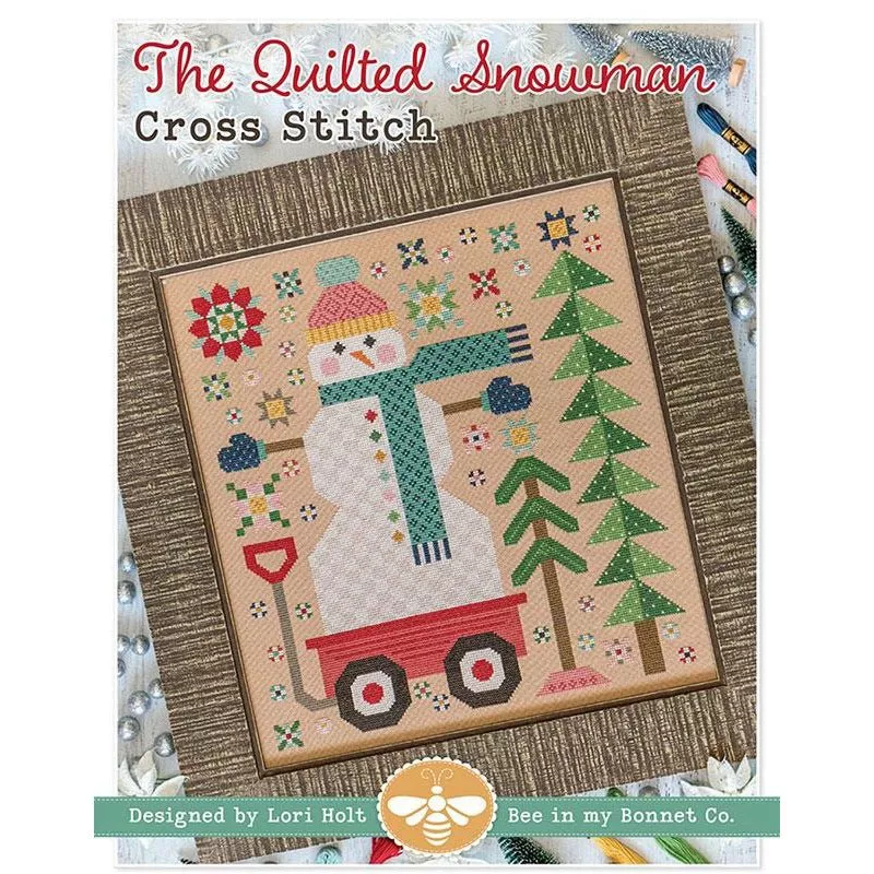 The Quilted Snowman Cross Stitch Pattern by It's Sew Emma