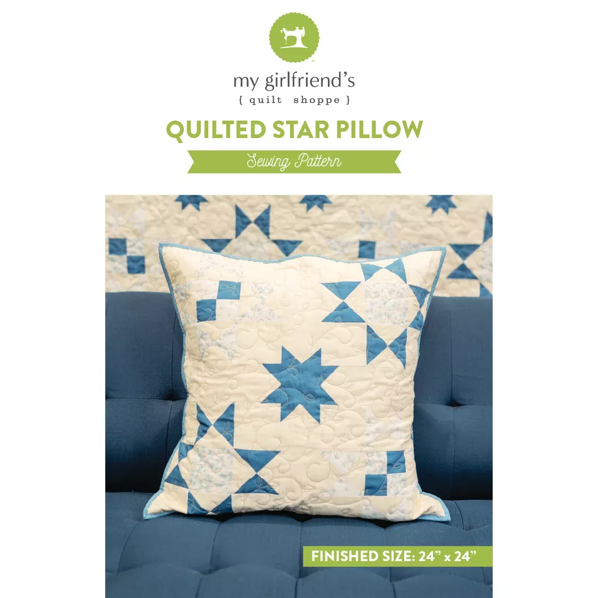 Quilted Star Pillow (Downloadable Sewing Pattern)
