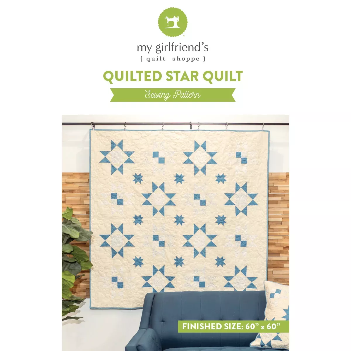 Quilted Star Quilt (Downloadable Sewing Pattern)