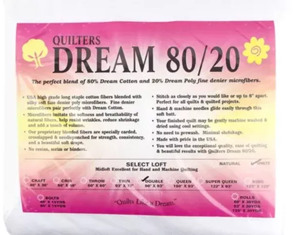 Quilters Dream 80/20 - White - Double