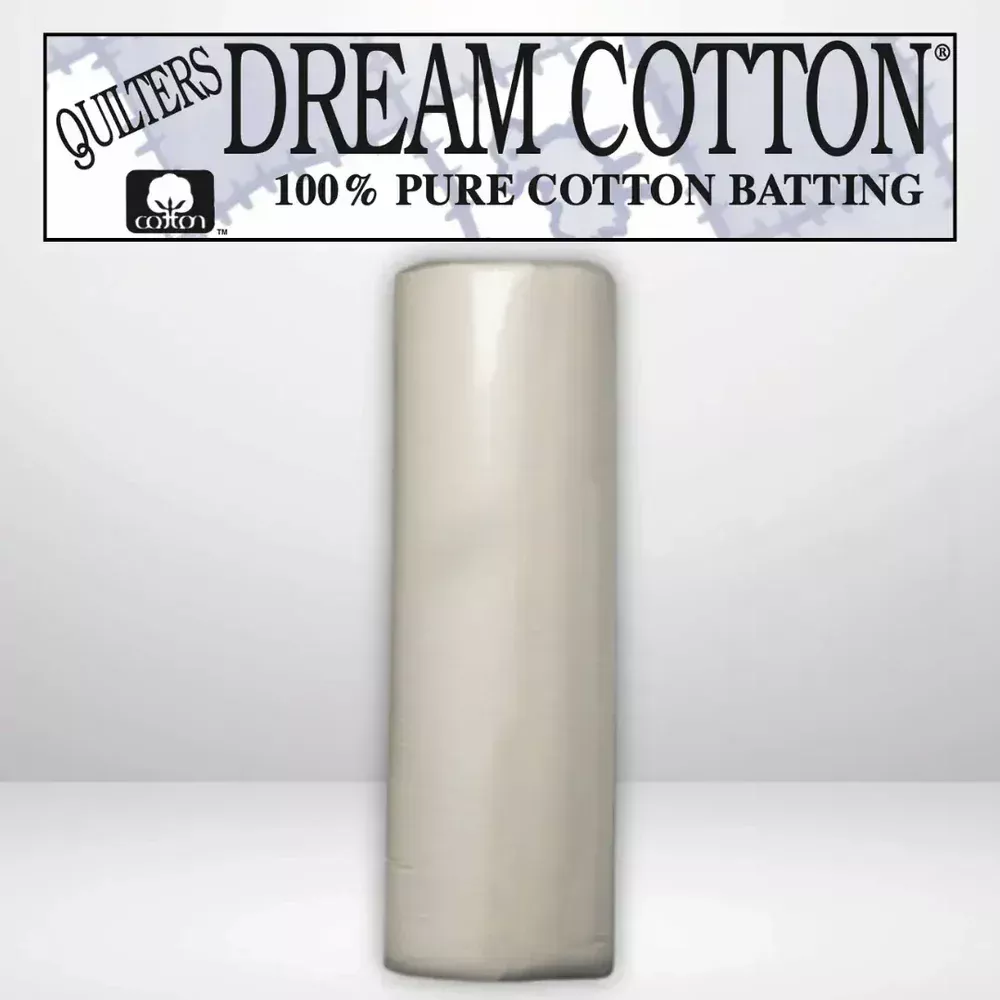 Quilters Dream Batting N6KR Deluxe 100% Cotton King Roll 120" x 25 yd