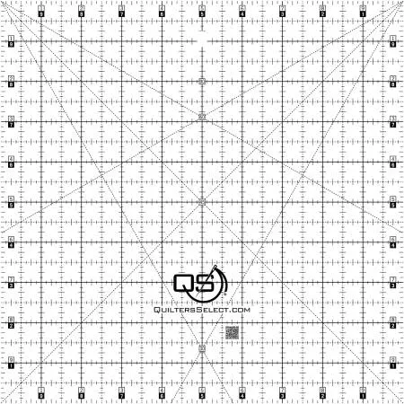 Quilters Select 10" x 10" Crystal Non-Slip Ruler