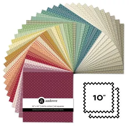 Quiltessential Minis : (42) 10" Squares - #10-QUILM-42 - Laundry Basket Quilts