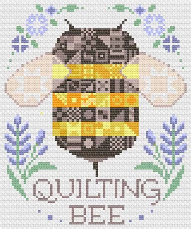 Quilting Bee : Cross Stitch Pattern - #RPCSP QTB463 - Robin Pickens#1