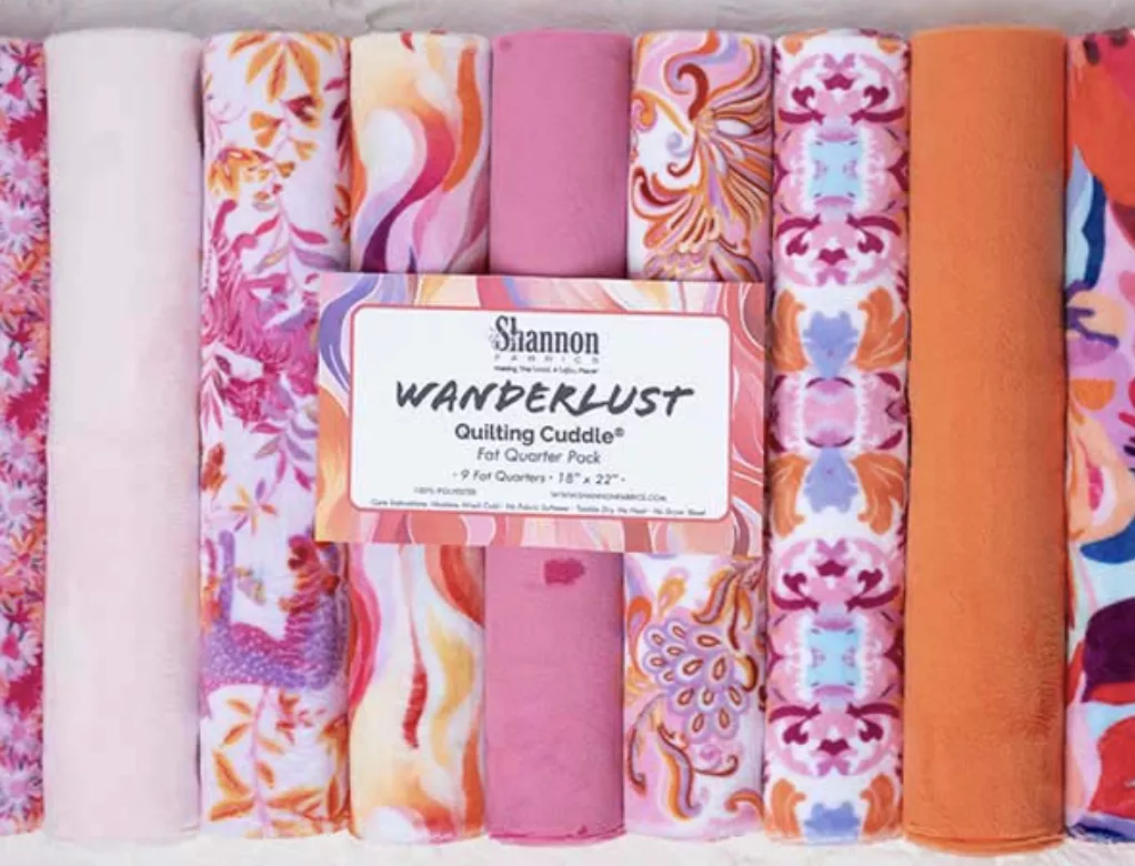 Quilting Cuddle Fat Quarter Pack WANDERLUST - PINK