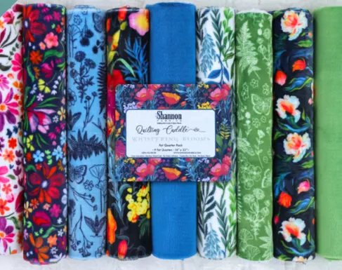 Quilting Cuddle Fat Quarter Pack Whispering Blooms - VIBRANT