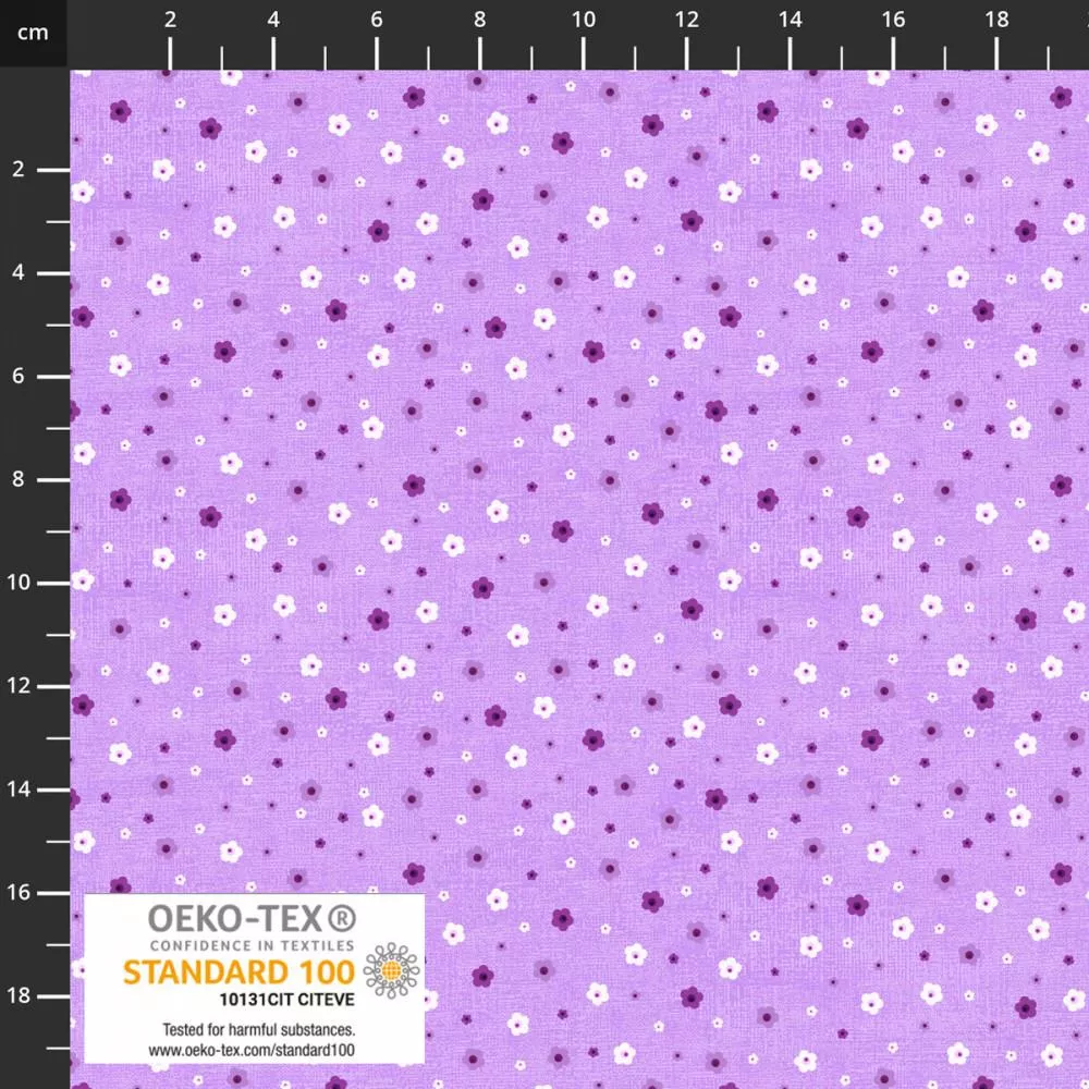 Quilting Rainbow by Stof - Purple Flower 4512-928