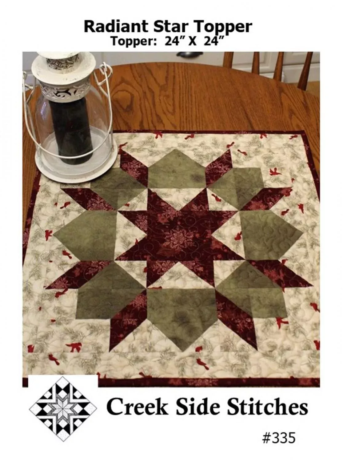 Radiant Star Topper Pattern by Creek Side Stitches (24" x 24") #335