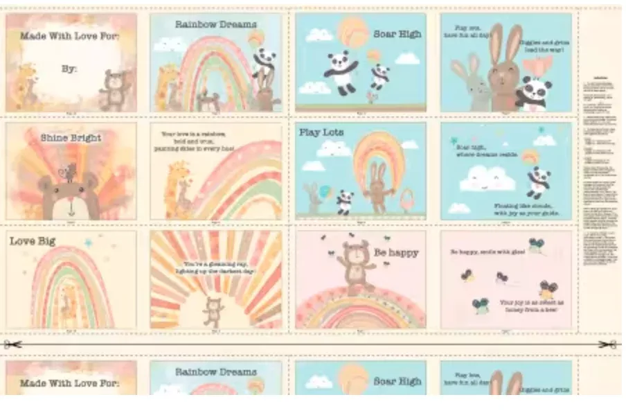 Rainbow Dreams Book Panel-24" panel