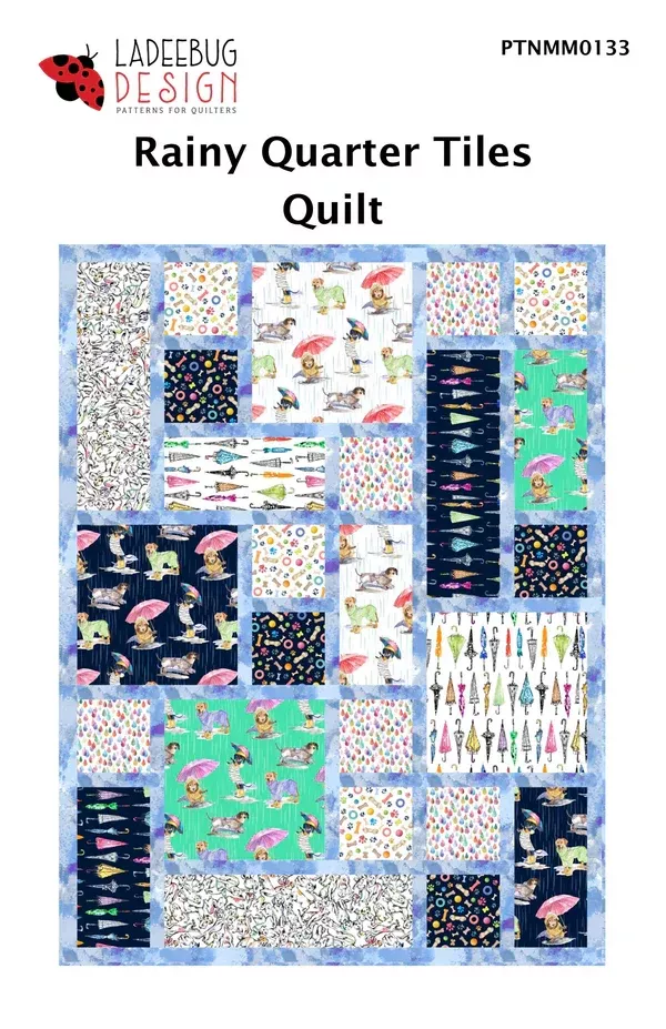 Rainy Quarter Tiles Quilt Pattern by Ladeebug Design