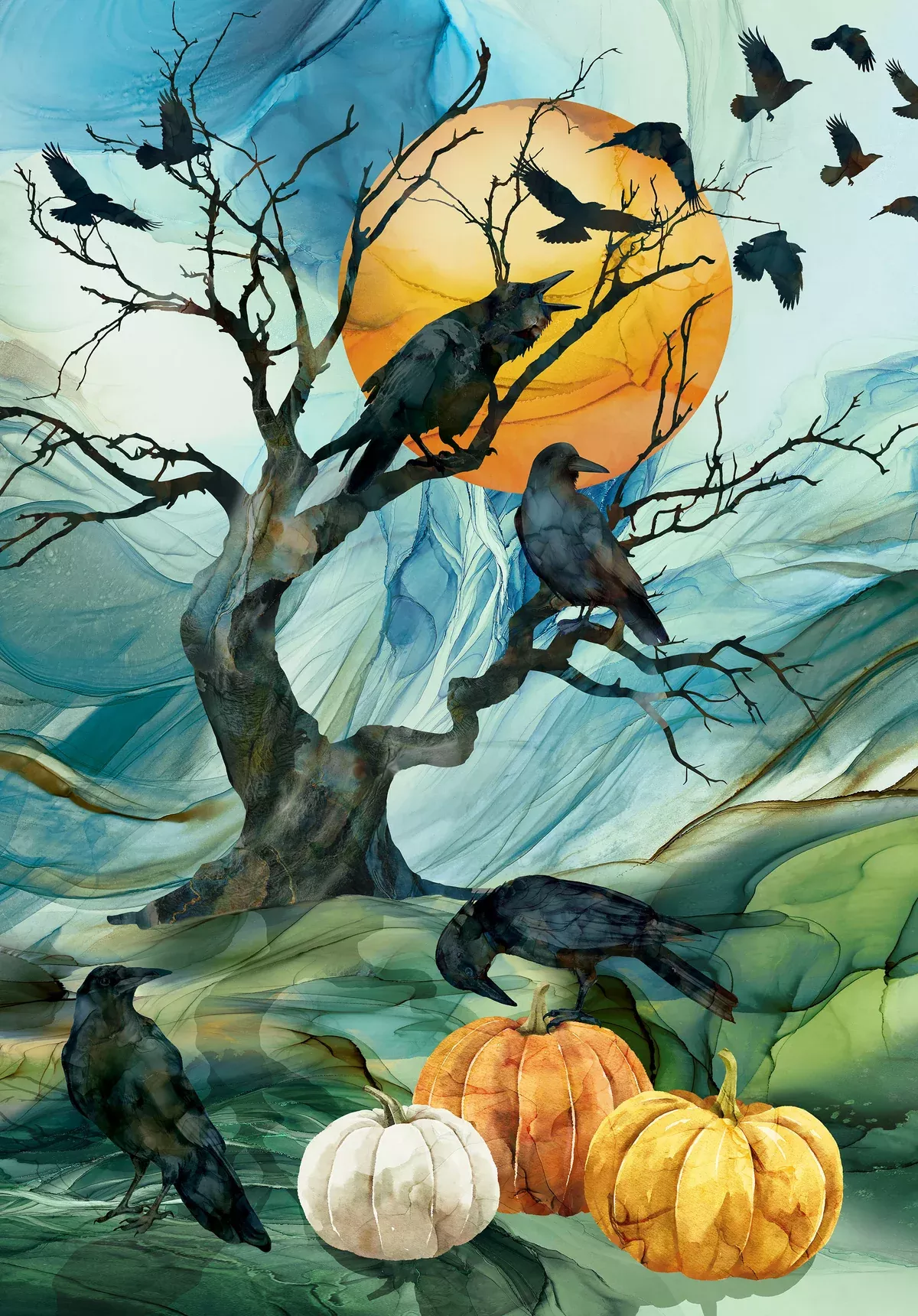 Raven's Call - Raven Tree Panel
