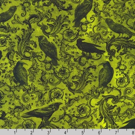 Ravenwood - Damask Ravens Acid Lime