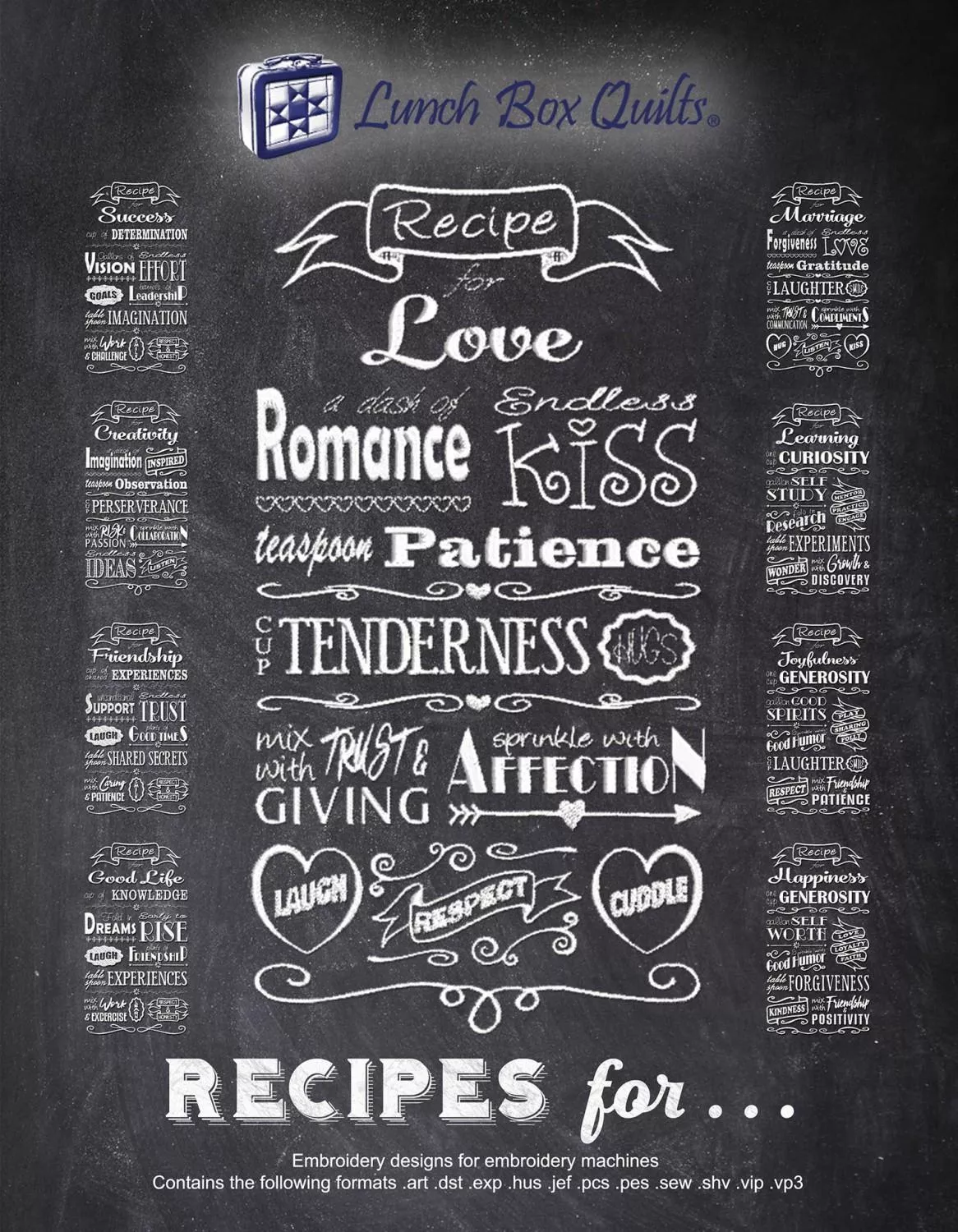 Recipes for... by Lunch Box Quilts w/CD - EC-RL-DD