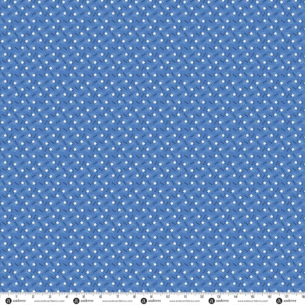 Red White and Blue : Star Bud Blue - #A-10653-B - Andover Fabrics