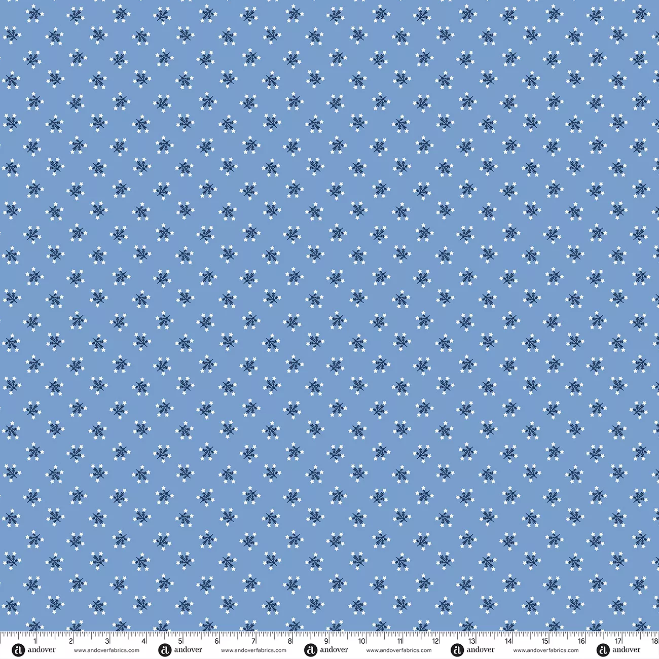 Red White and Blue : Star Burst Denim - #A-10657-B - Andover Fabrics