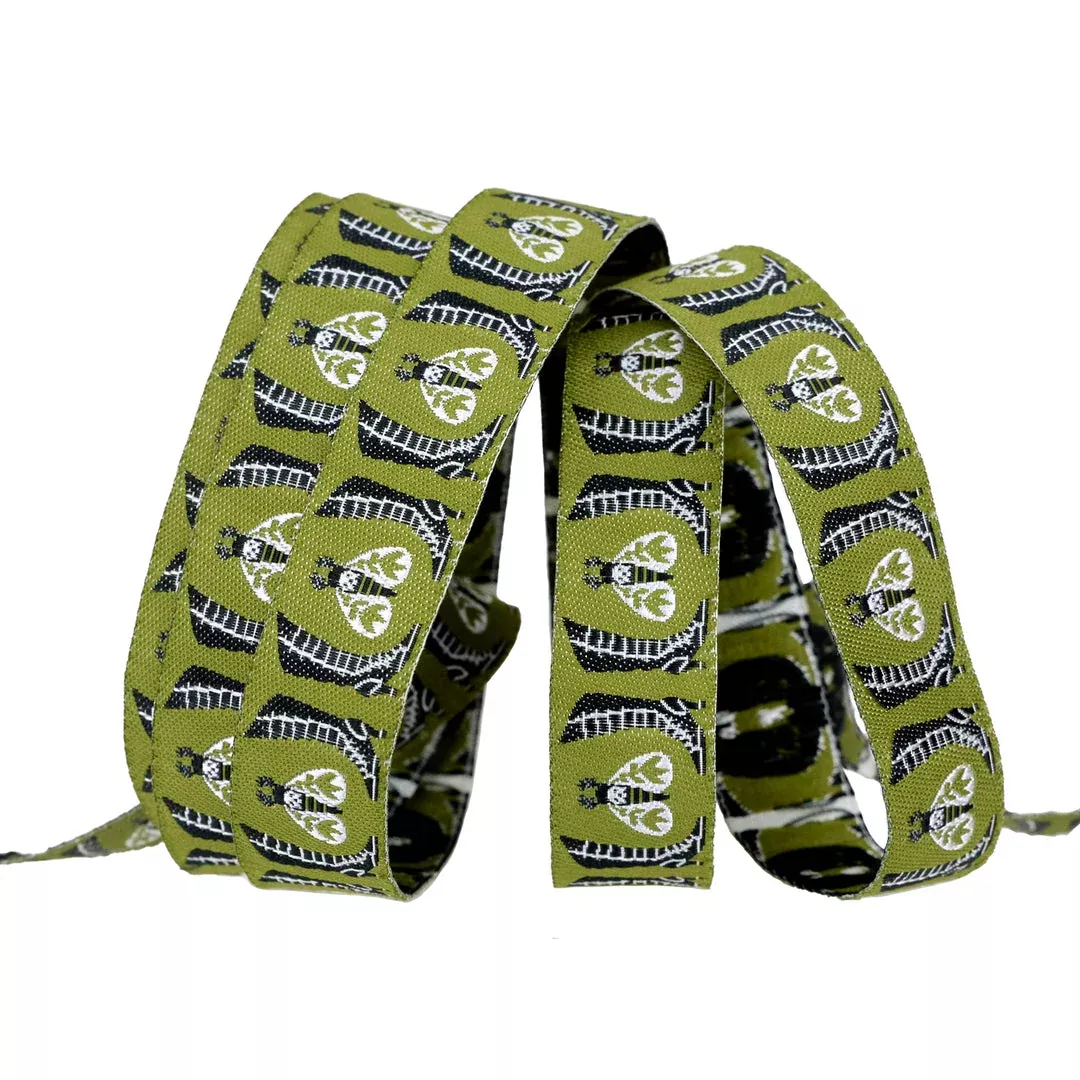 Renaissance Ribbons | Witchy Ways - Boots Green 5/8"