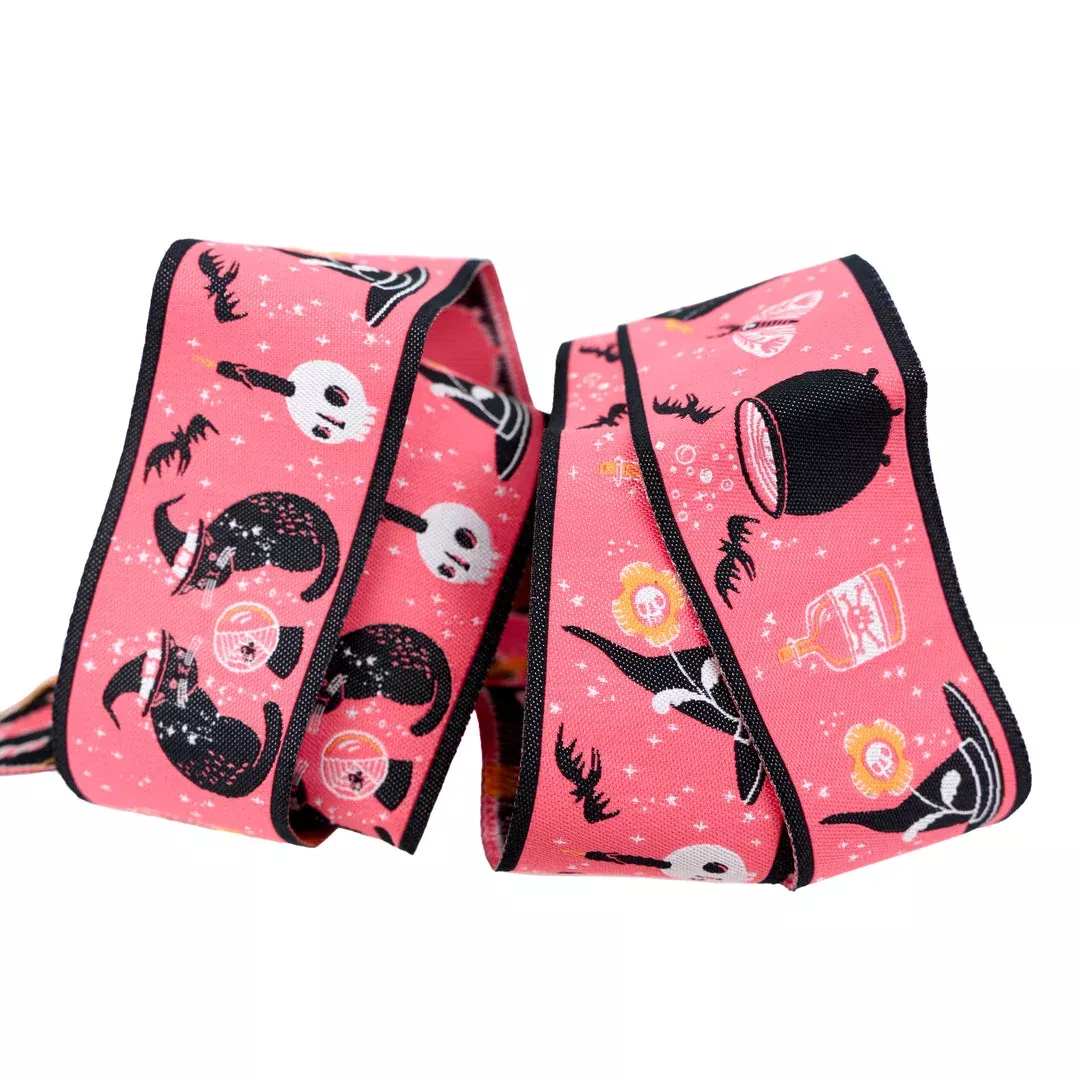 Renaissance Ribbons | Witchy Ways - Witchy Kitty Pink 1 1/2"