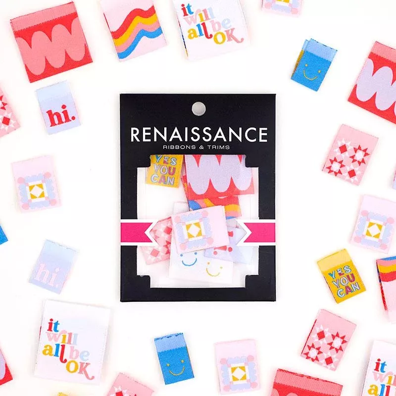 Renaissance Ribbons - Woven Labels | Playful 8pc