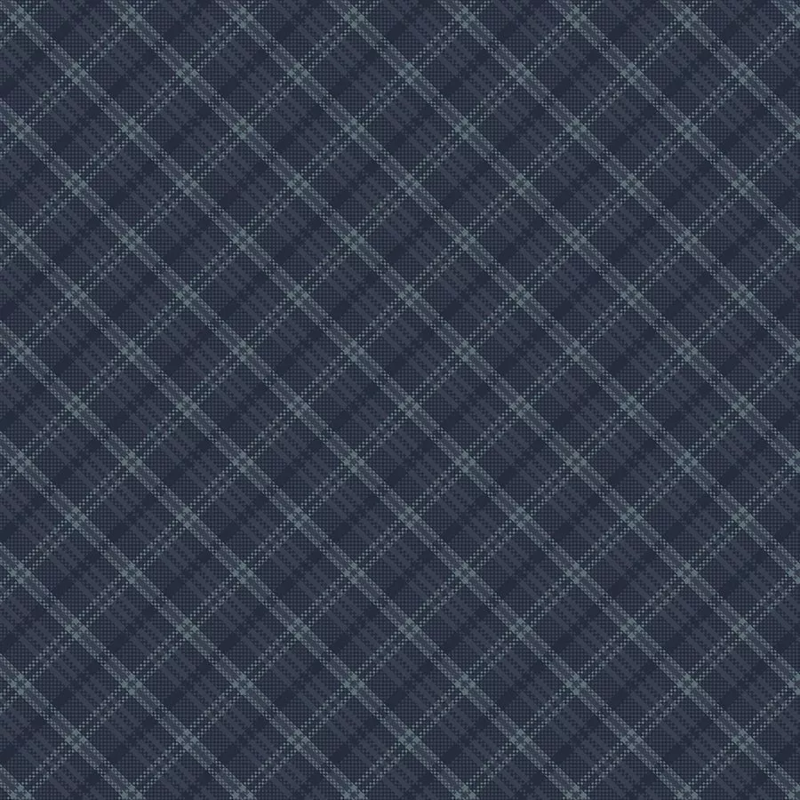 Return of the Blue Bird of Happiness Small Bias Plaid Navy