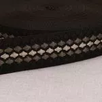 Rhombus Webbing : 1.5" Black - #PFA1144F38-14