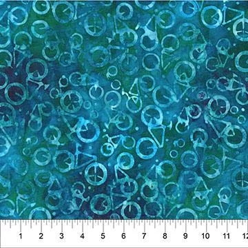 Ride On 4 - Banyan Batik - Northcott - Allover Toss Dark Teal 83693-64
