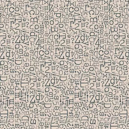 Riley Blake 107"-108" Cotton Vintage TYPE/ography by Lori Holt WB16852 Blackboard