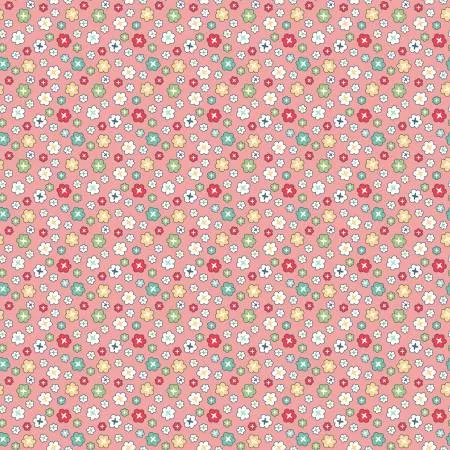 Riley Blake 108" Cotton Vintage Happy 2 Blossom by: Lori Holt WB9136-CORA Coral