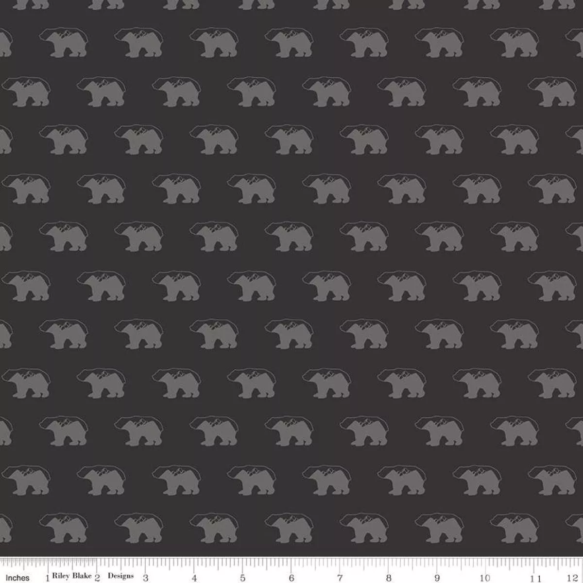 Riley Blake Designs Into The Woods C11391-BLACK Bears ^