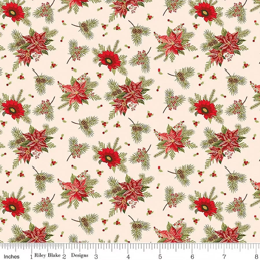 Riley Blake Glisten Floral Blush 1 Yard Cut