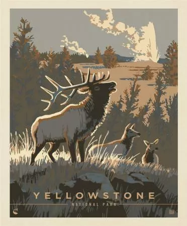 Riley Blake National Parks Yellowstone Panel PD13297-YELLOWSTONE ^