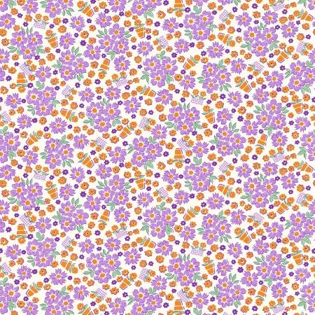 RJR Everything But The Kitchen Sink XVII Mary's Garden - RJ6110-AM4 Amethyst - Cotton Fabric