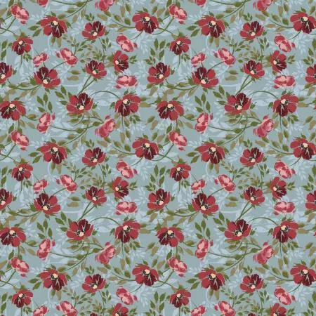 RJR Maison des Roses - RJ5302-SB1 Slate Blue - Cotton Fabric