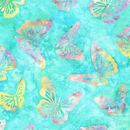RK Artisan Batiks: Spring Promise AMD-20619-70 Aqua - Cotton Fabric