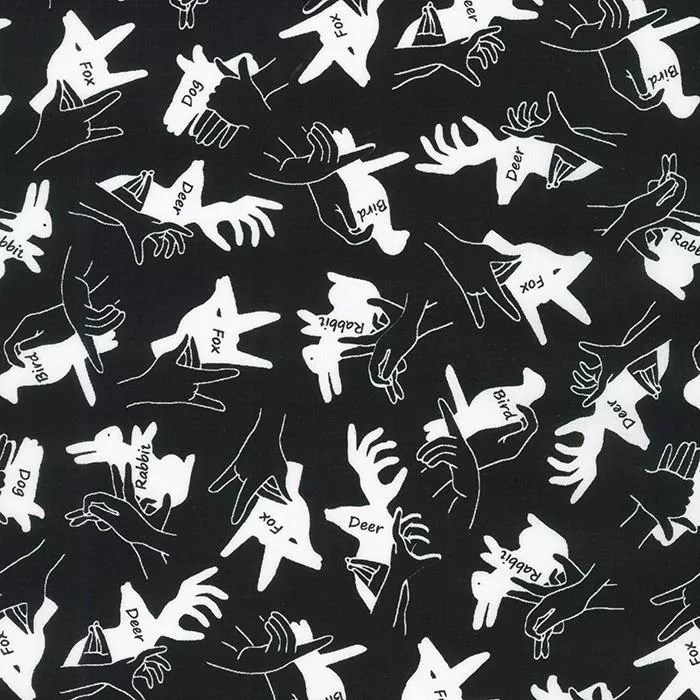 RK Campout - Finger Puppet SB-850363D1-3 Black - Cotton Fabric