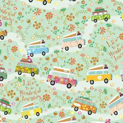 Road Trip : Flower Power Vans Mint - #1649-27969-H