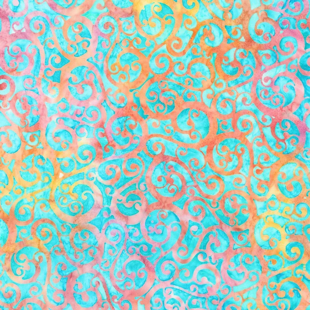 Robert Kaufman Artisan Batiks Graceful Turquoise Fabric ONLINE PURCHASE ONLY