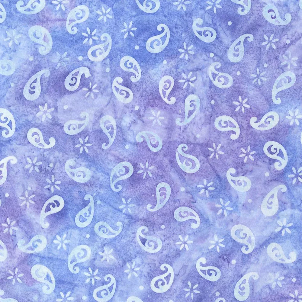 Robert Kaufman Petite Pastels Paisley Hydrangea Batik Fabric ONLINE PURCHASE ONLY