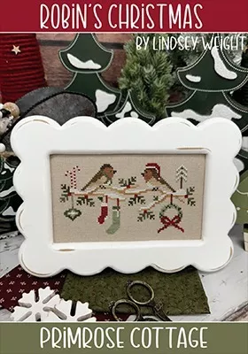 Robin's Christmas : Cross Stitch Pattern - #26-2487 - Primrose Cottage Stitches