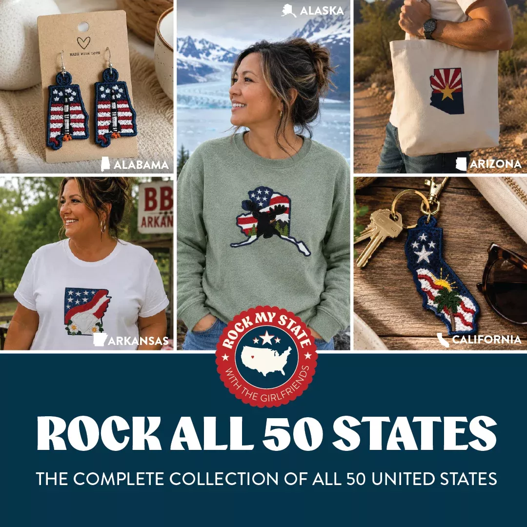 Rock My State Embroidery Bundle – All 50 States (Downloadable Machine Embroidery Designs)