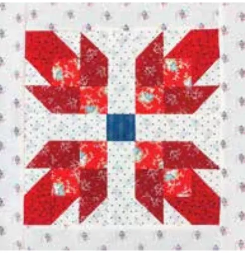 Rosebud Quilt Block (Downloadable Sewing Pattern)