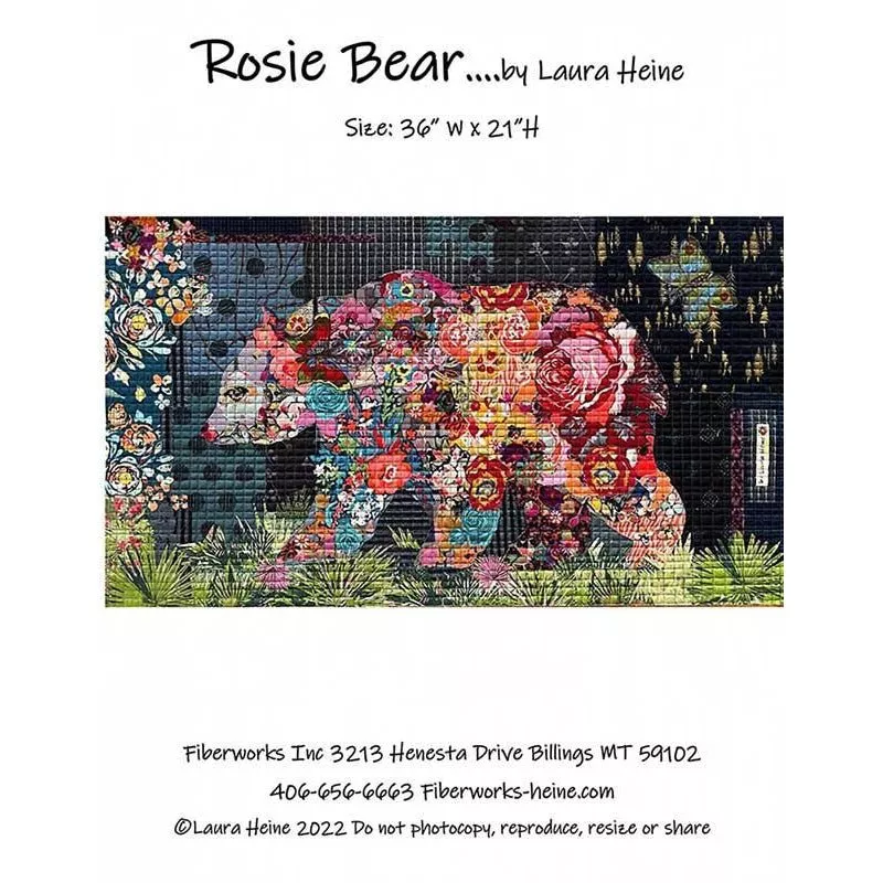 Rosie Bear Collage Pattern from Fiberworks Inc