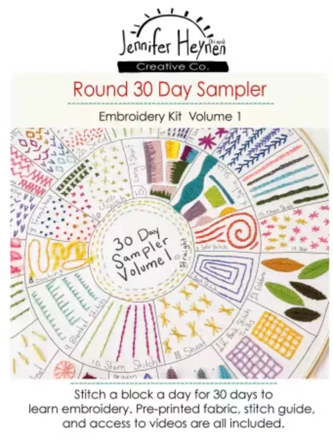 Round 30 Day Sampler Embroidery-Vol 1