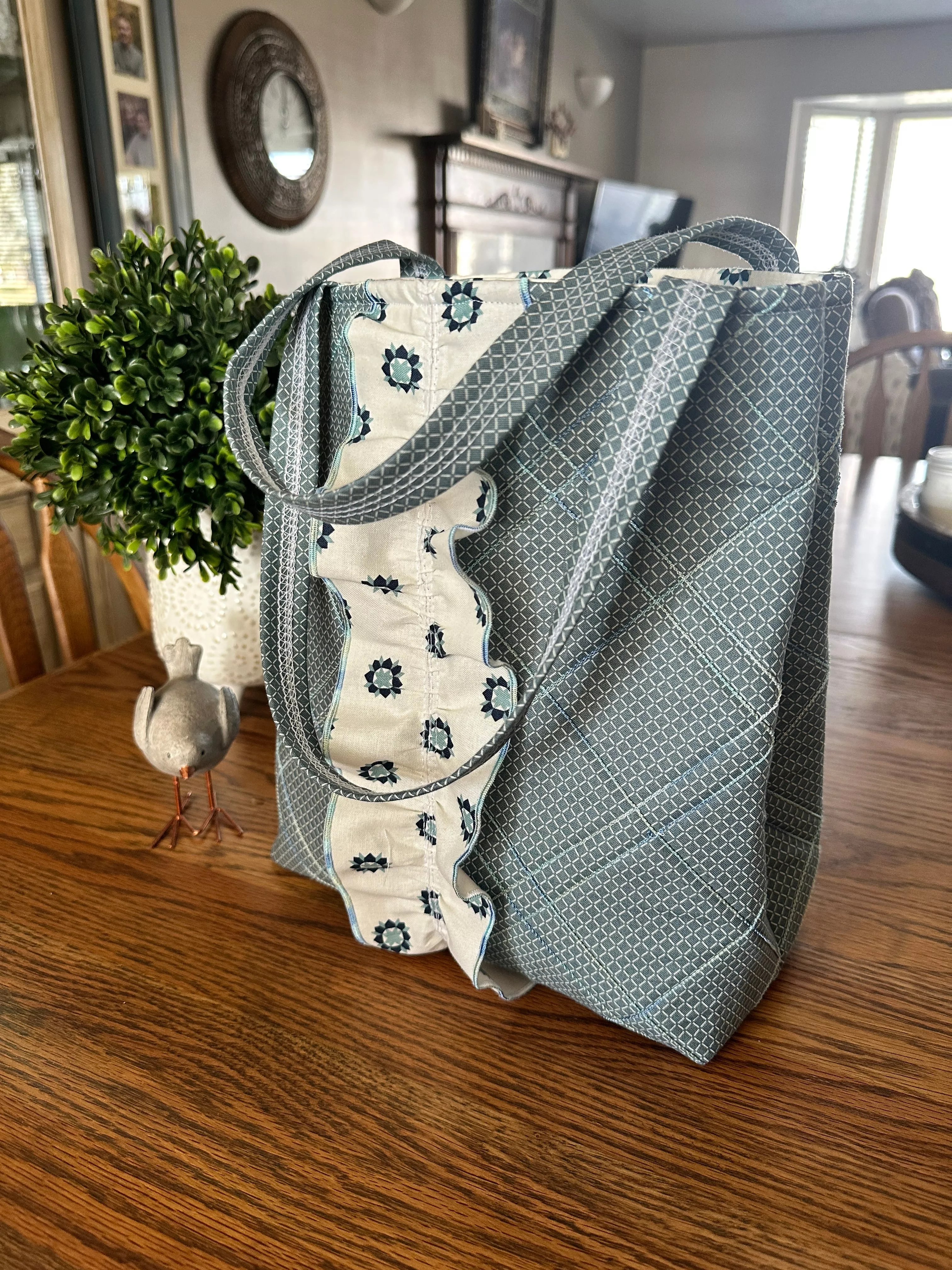 A Ruffled Serger Bag Fabric Kit