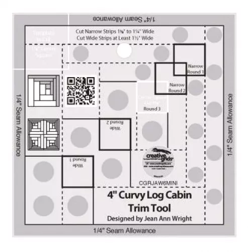Ruler-CG 4" Curvy Log Cabin