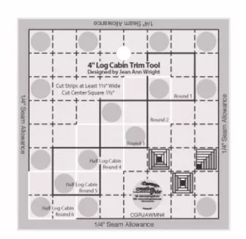 Ruler-CG 4" Log Cabin